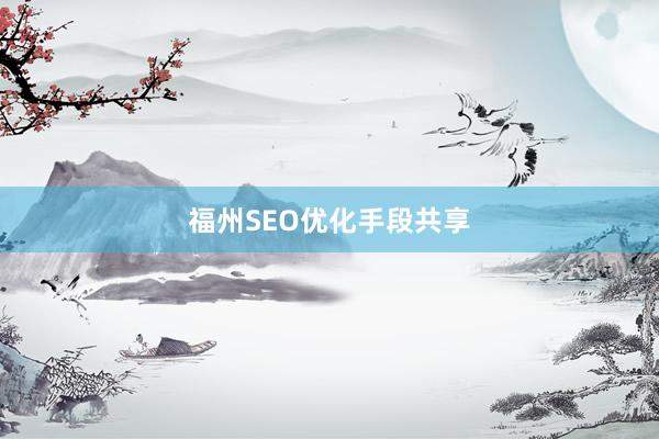 福州SEO优化手段共享